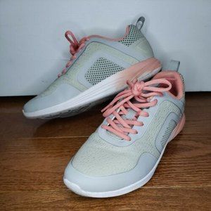 Vionic Agile JoJo Ombre Gray Coral Mesh Lace-Up Comfort Sneakers Size 8